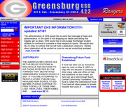Screen shot of Greensburg homepage taken May 8, 2007